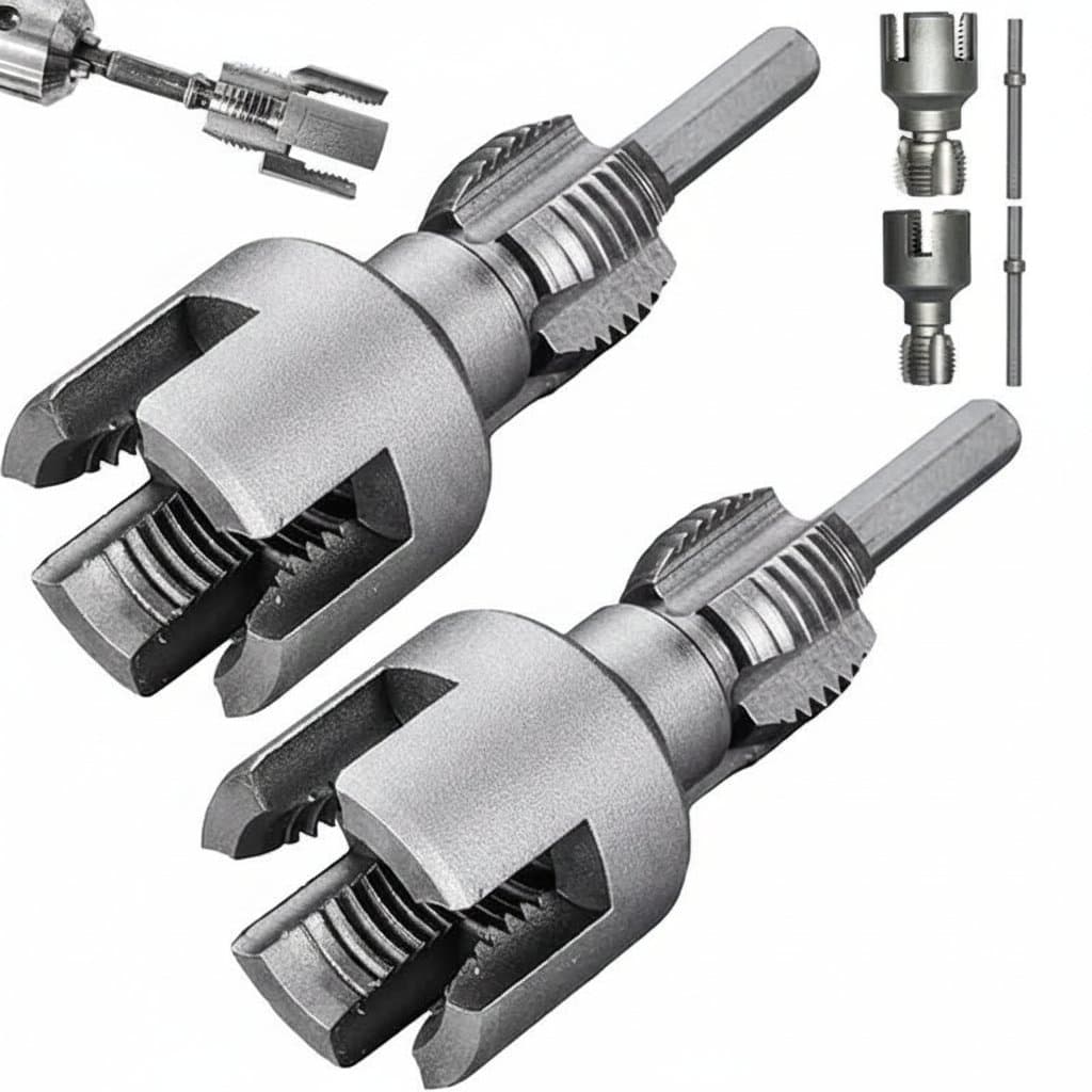 Pipe Thread Cutting Tool Integrated Internal & External Pipe Threading Tool Electric Drill Compatible PVC Pipe Threader Kit - Image 1