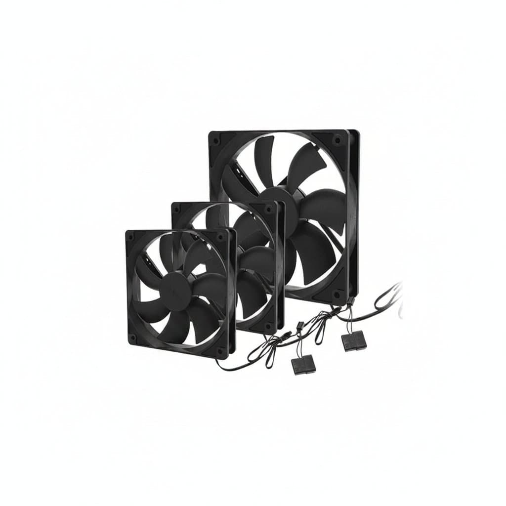 Silent 80mm 90mm 120mm PC cooling fan set for computer case, GPU, CPU cooler, and radiator with quiet operation and high airflow.