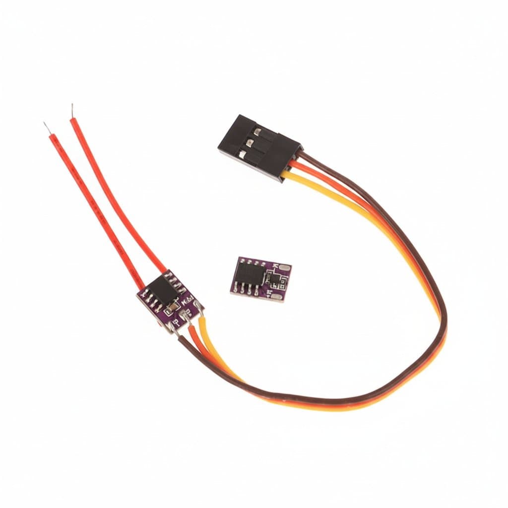 Dual-way 1.8A brushed motor ESC controller for 1S power systems in DIY RC cars, drones, and planes with compact design.