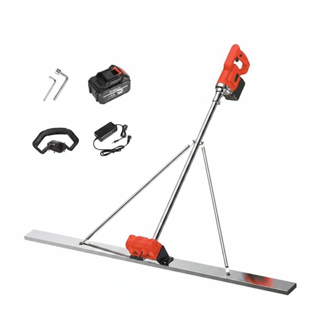 Cordless Concrete Screed | 100cm Vibration Ruler for Floor Leveling & Mortar Consolidation