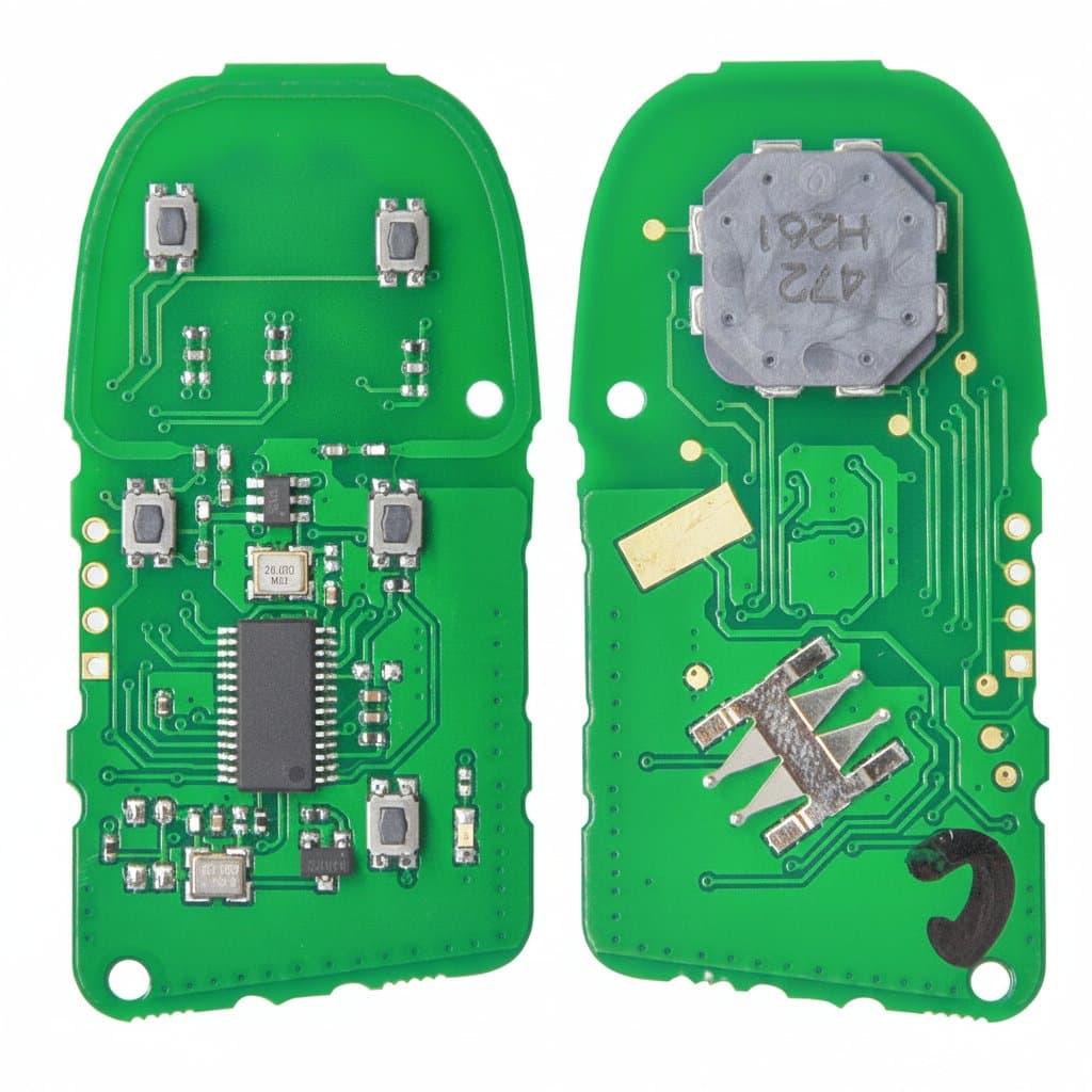The DR ID46 PCF7953 433MHz Proximity Car Remote Control Key functions as a remote car starter for various vehicles.