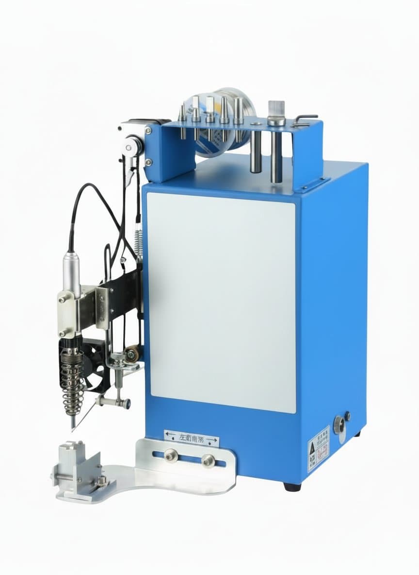 Automatic tin feeding soldering machine for precise USB circuit board and aviation plug welding, featuring a digital soldering station.