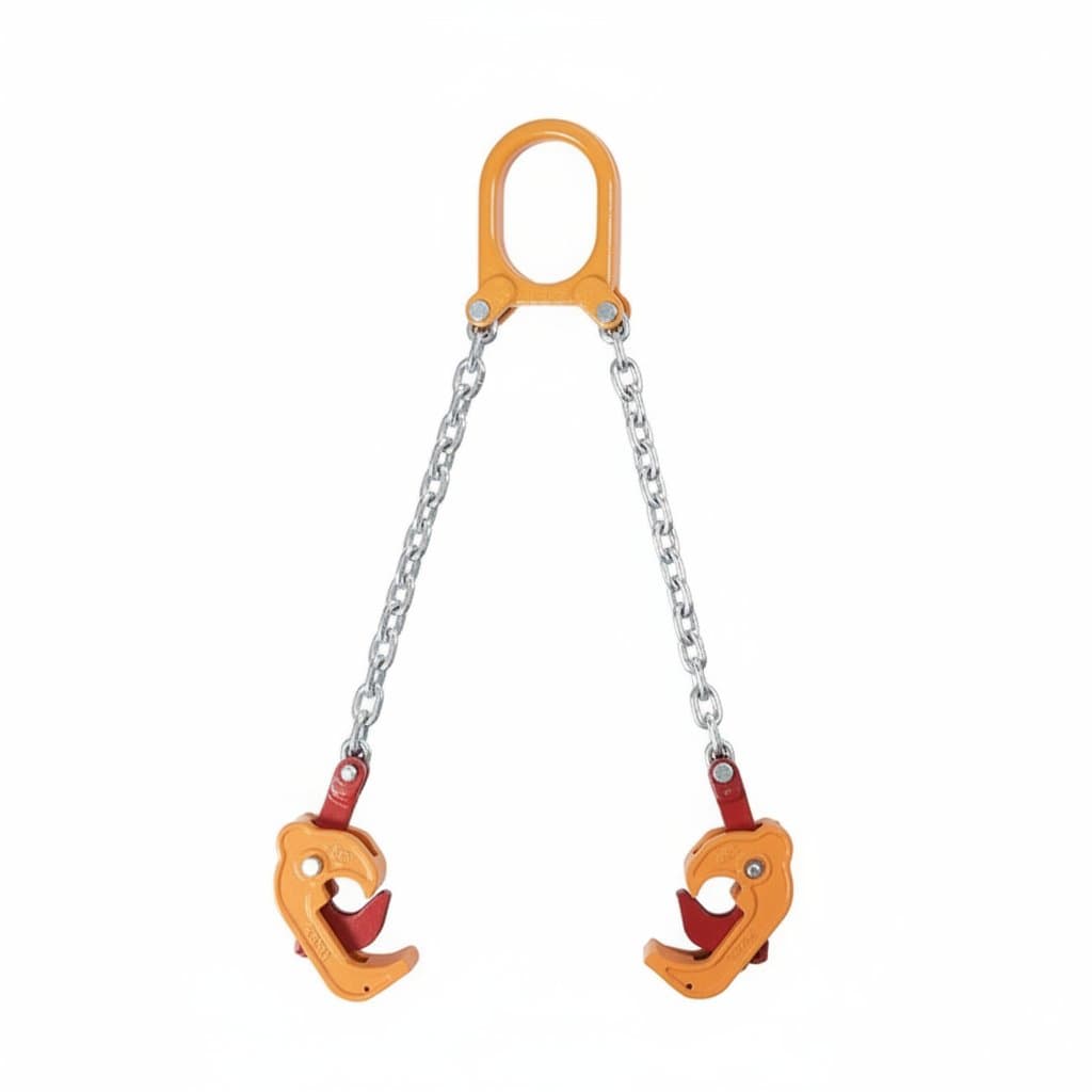 Heavy-duty 0.5 ton iron drum lifter with clamp bucket, designed for secure lifting of barrels, oil tanks, and cans using a chain sling.