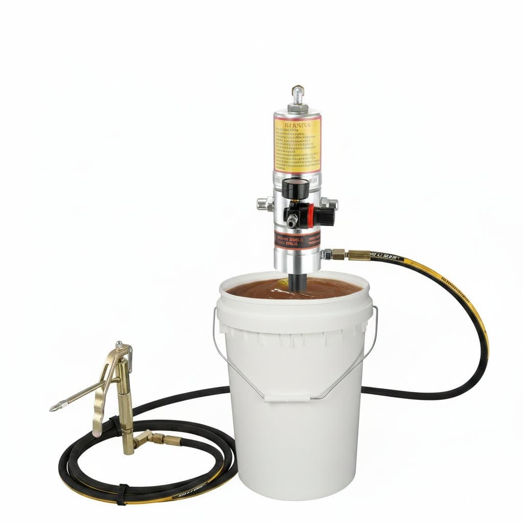 Air-Powered Grease Gun | 50:1 Pressure Ratio | 13ft High-Pressure Hose | 360° Swivel Head for Automotive & Industrial Use