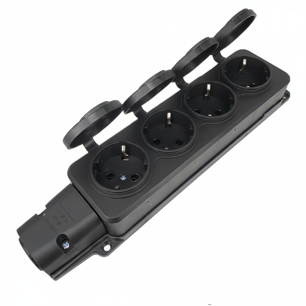 Heavy-Duty Outdoor Extension Cord | 16A 3500W IP54 Waterproof Power Strip | 3-Outlet Weatherproof