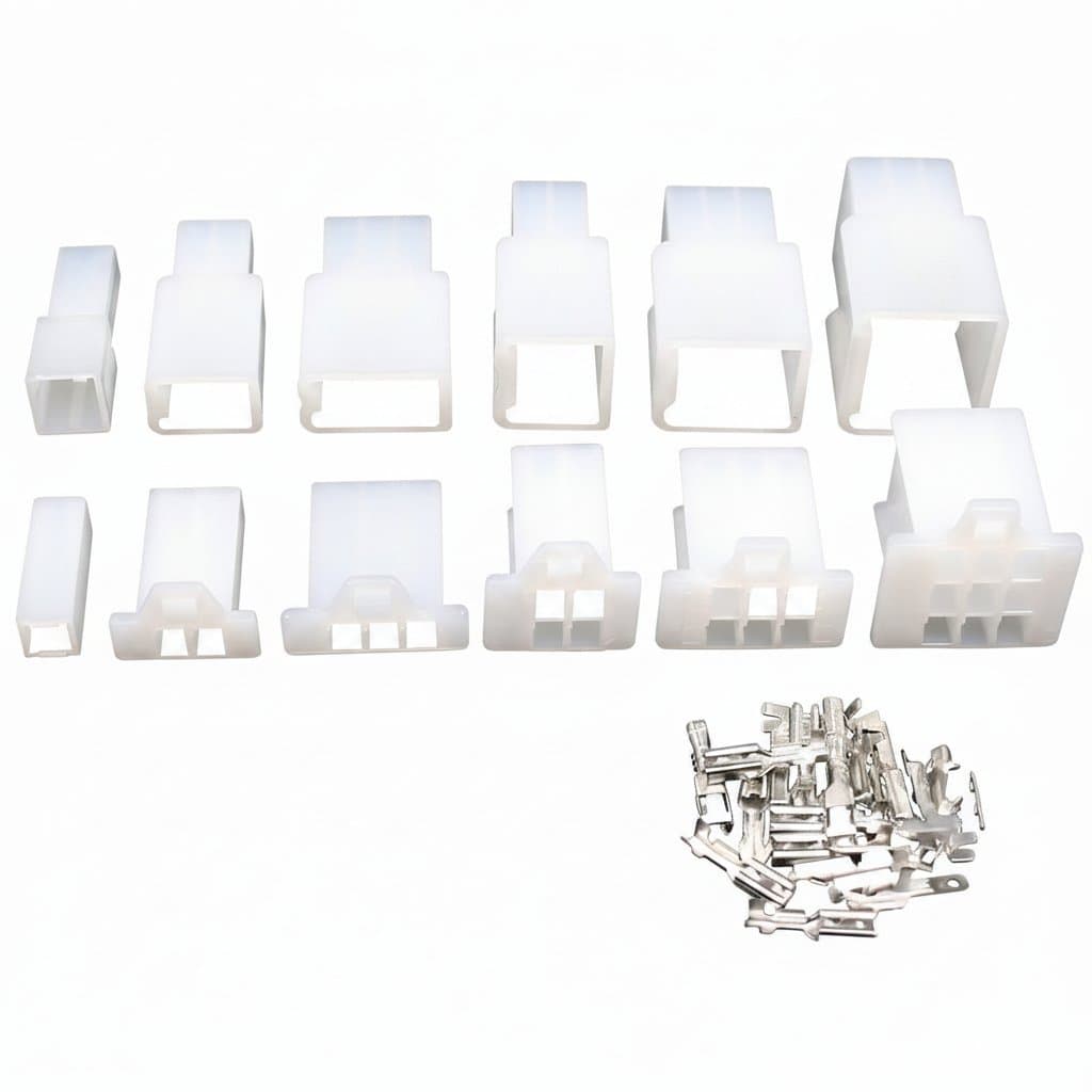 10/20 Set 2.8mm automotive electrical wire connector kit with male and female plugs for motorcycle, ebike, and car wiring