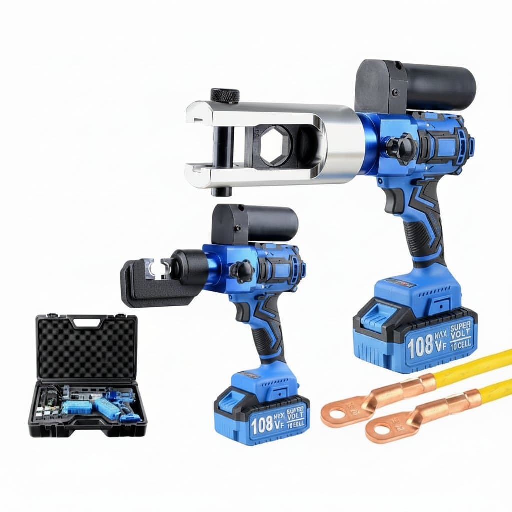 18V Hydraulic Crimping Tool | Fast Electric Wire Terminal Pliers for Secure Connections - Image 1