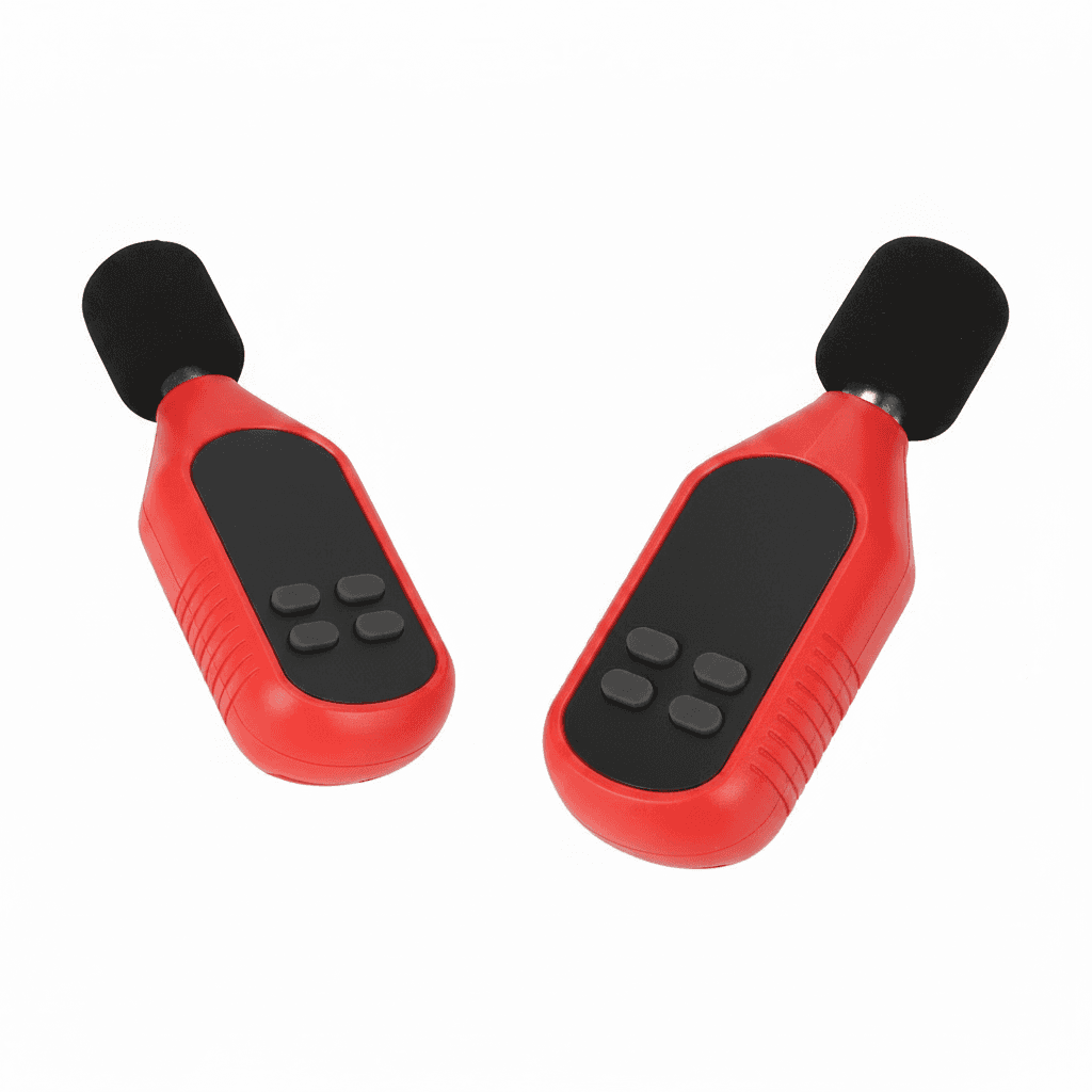 UNI-T UT353BT Sound Level Meter shown multiple times with promotional text.