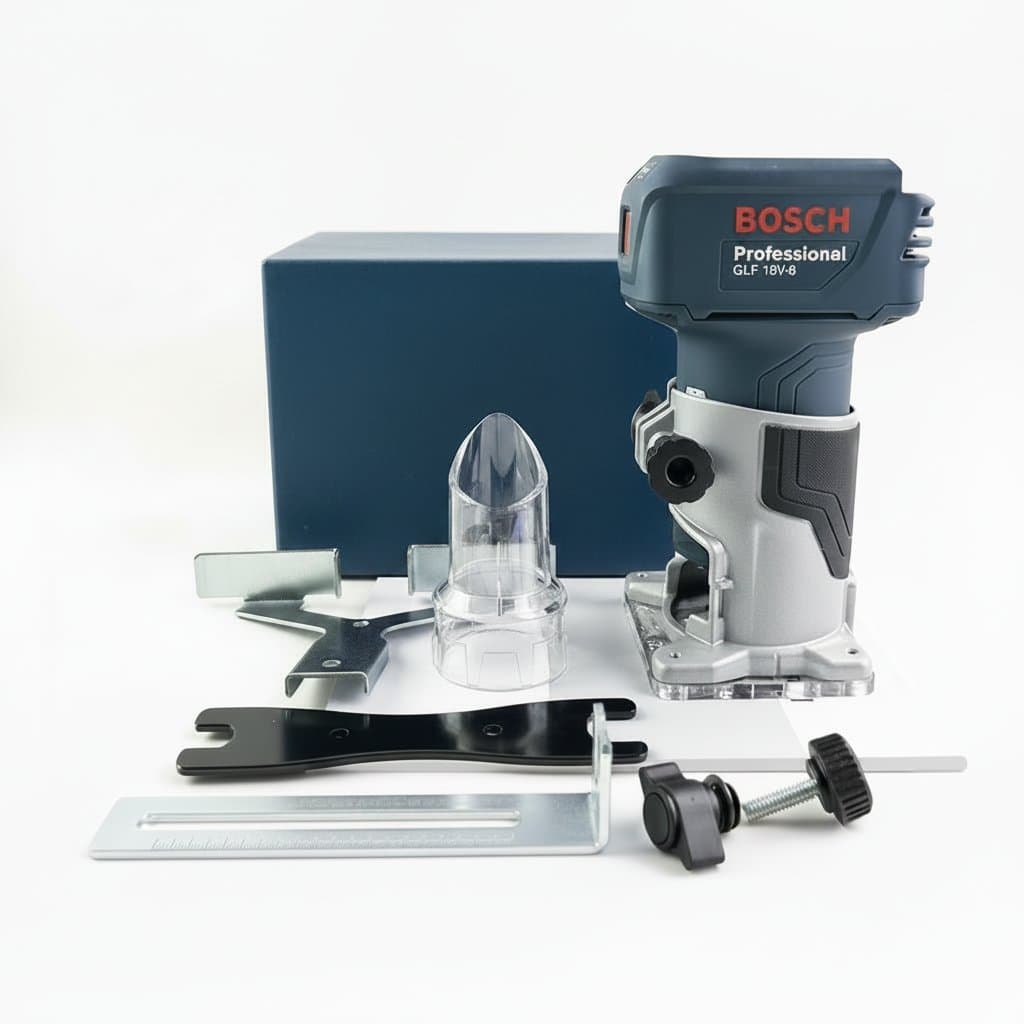 Bosch GLF18V-8 brushless trimming machine with multifunctional bakelite milling, woodworking grooving, and power tool capabilities.