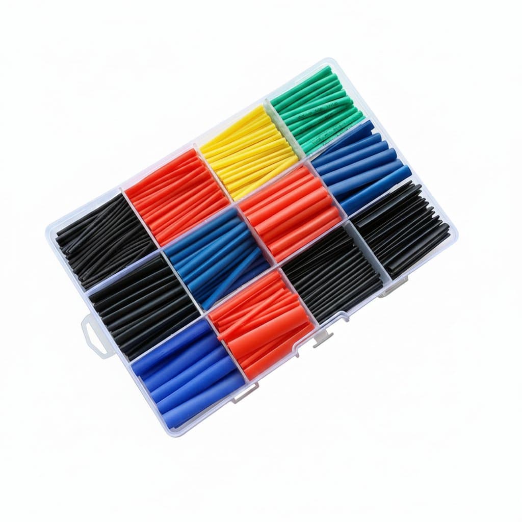 Heat Shrink Tube Assortment | 2:1 Shrink Ratio | Polyolefin, 127-1060 pcs - Professional Grade Tool