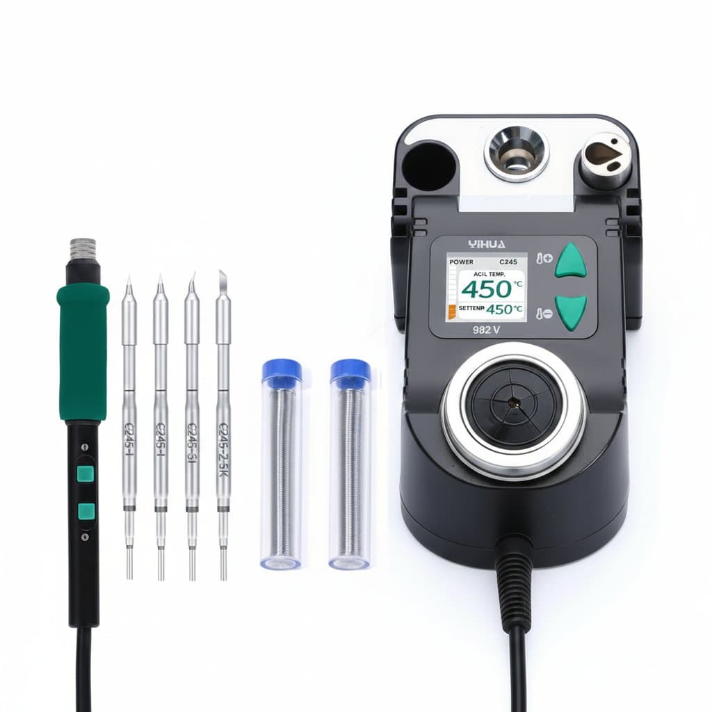 Digital Soldering Station | 60W, C210/C245 Iron | ESD Safe Precision Soldering - Professional Grade Tool