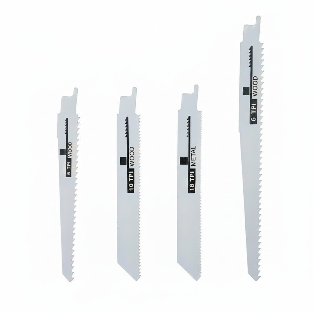 10-piece oscillating multi-tool saw blade set for Dremel, Makita, DeWalt, Bosch, Ryobi, and other major power tool brands.