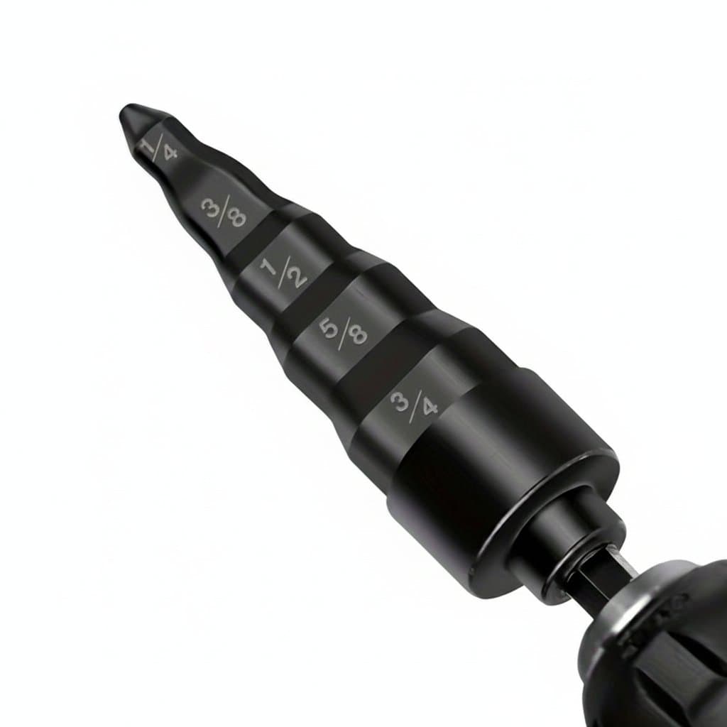 HVAC Copper Tube Expander & Reamer Kit | 1/4 to 3/4 Imperial Sizes | Hex Shank Rotary Tool