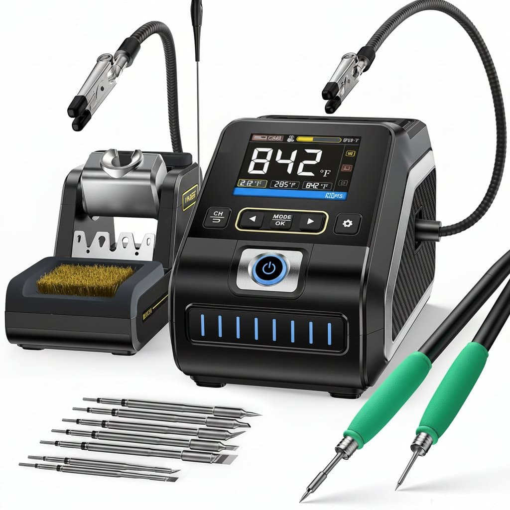 Soldering Station 200W | C210/C245 Iron Handles | Electronic Rework & Repair - Professional Grade Tool