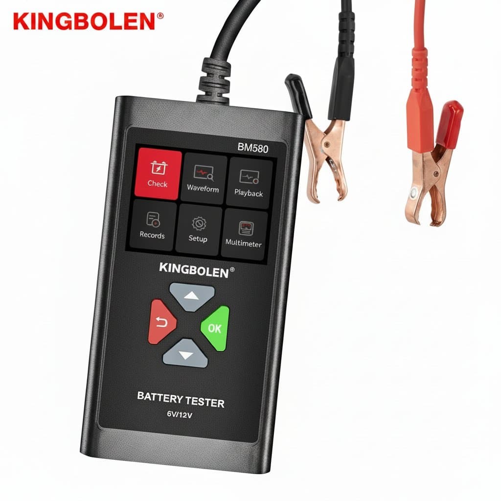 12V 6V Car Battery Tester | Automotive Cranking & Charging System Analyzer | BM580 Model