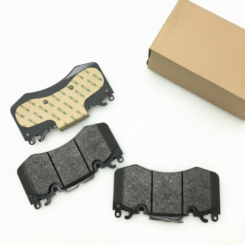 A set of LR020362 LR064181 LR083935 LR093886 LR114004 ceramic brake pads for Land Rover Range Rover and RR Sport models.