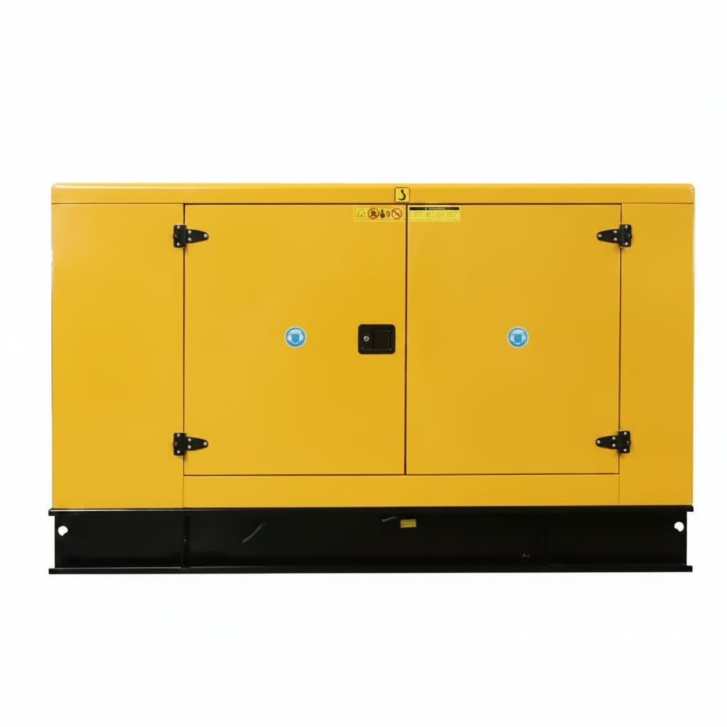Super silent diesel genset with low noise enclosure, available in 5KVA to 20KVA models for 1-phase or 3-phase industrial power.