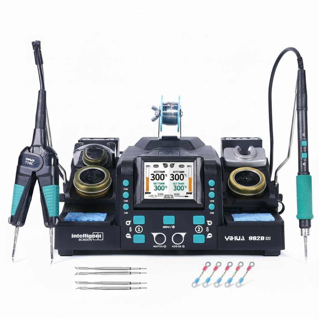 SMD Rework Station | YIHUA 982D-III with Auto-Calibration | Precision Soldering Iron for Micro Components