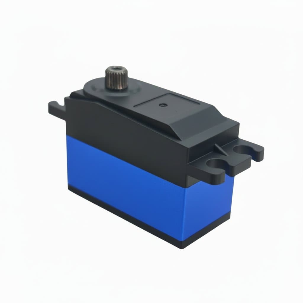 High-torque 12kg and 20kg digital servo motors with 180°/270° rotation. Short-type metal gear servos suitable for 1:10 scale RC cars and robot arms.
