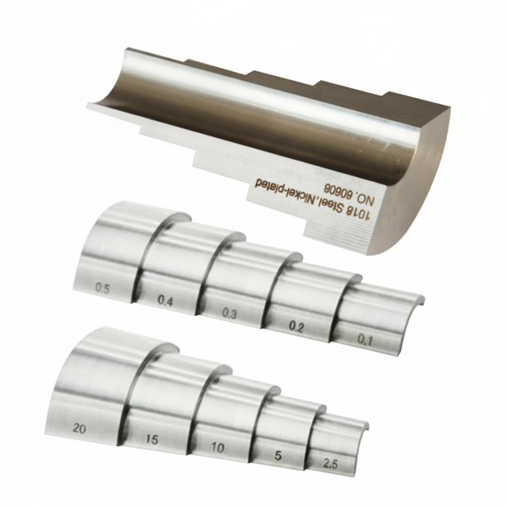 Ultrasonic Test Block - 1018 Carbon Steel Curved 5-Step Calibration Standard - Image 1
