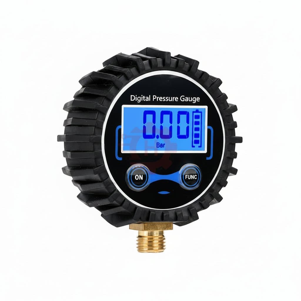 Digital Tire Pressure Gauge | LED Display, 200 PSI | For Car, Truck, Bike Tires - Professional Grade Tool