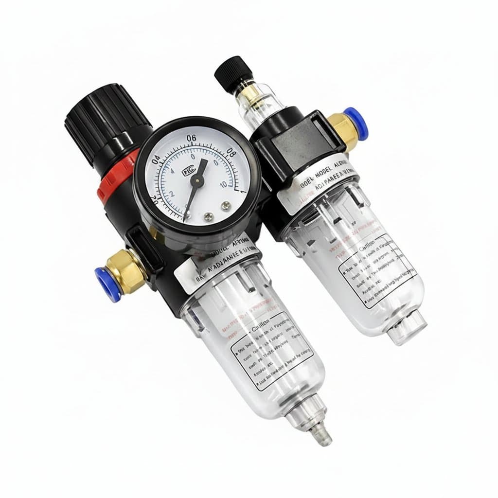 AFC2000 1/4 Inch NPT Air Compressor Filter Regulator with oil water separator and pressure gauge for air tools.