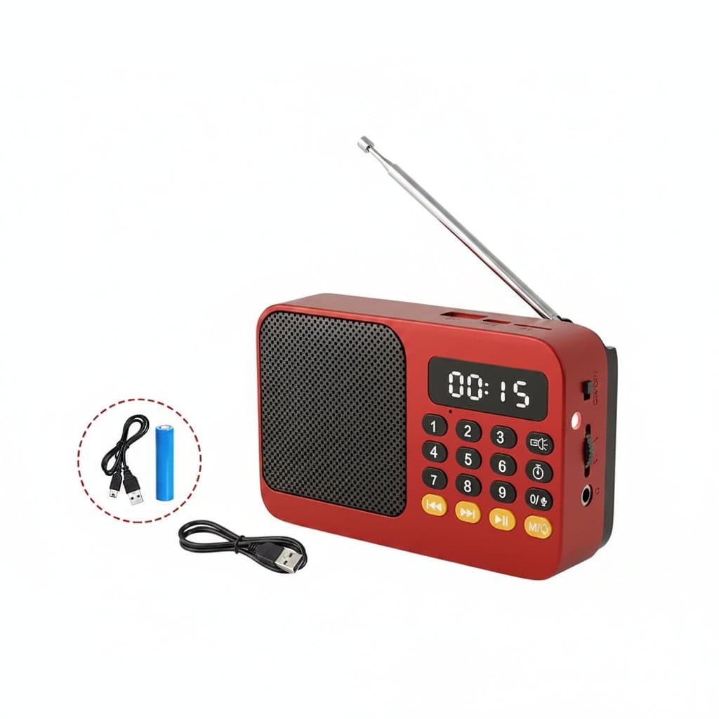 Solar-Powered Emergency Radio | Bluetooth Speaker with FM & MP3 Playback | Portable Power Outage Kit