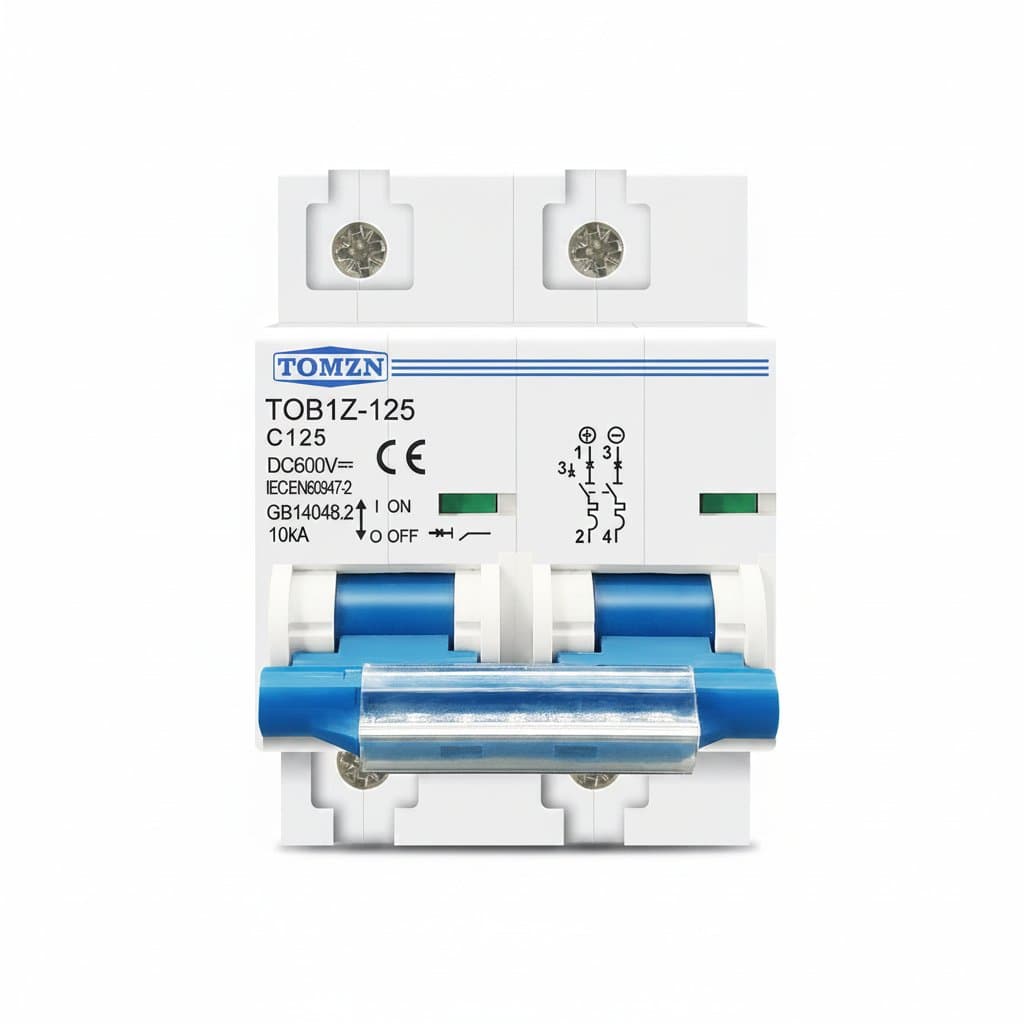 2P DC MCB 600V 125A 100A 80A Circuit breaker FOR PV System C curve Battery Main Switch - Image 1