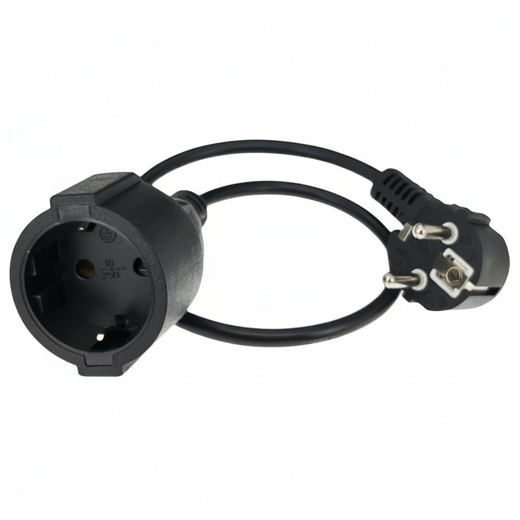 0.5m Schuko Extension Lead | Male to Female | PDU UPS Power Cable