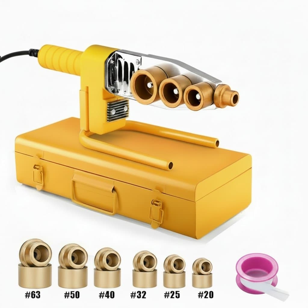 800/1000W Pipe Welding Machine for PB, PP, PE, and PPR plastic pipes, a professional-grade tool for home plumbing and water pipe repairs.