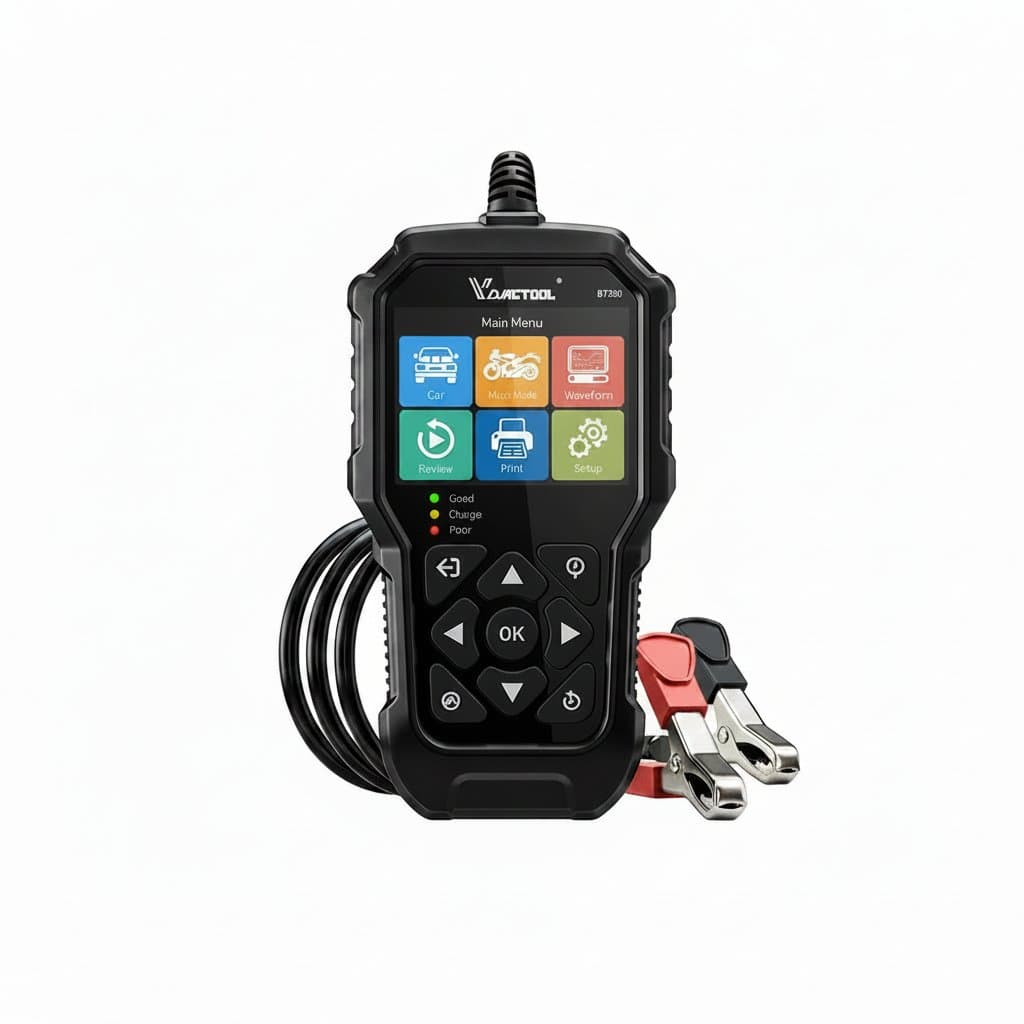Car Battery Tester | 6V/12V System Detect | 5-3000 CCA Range - Professional Grade Tool