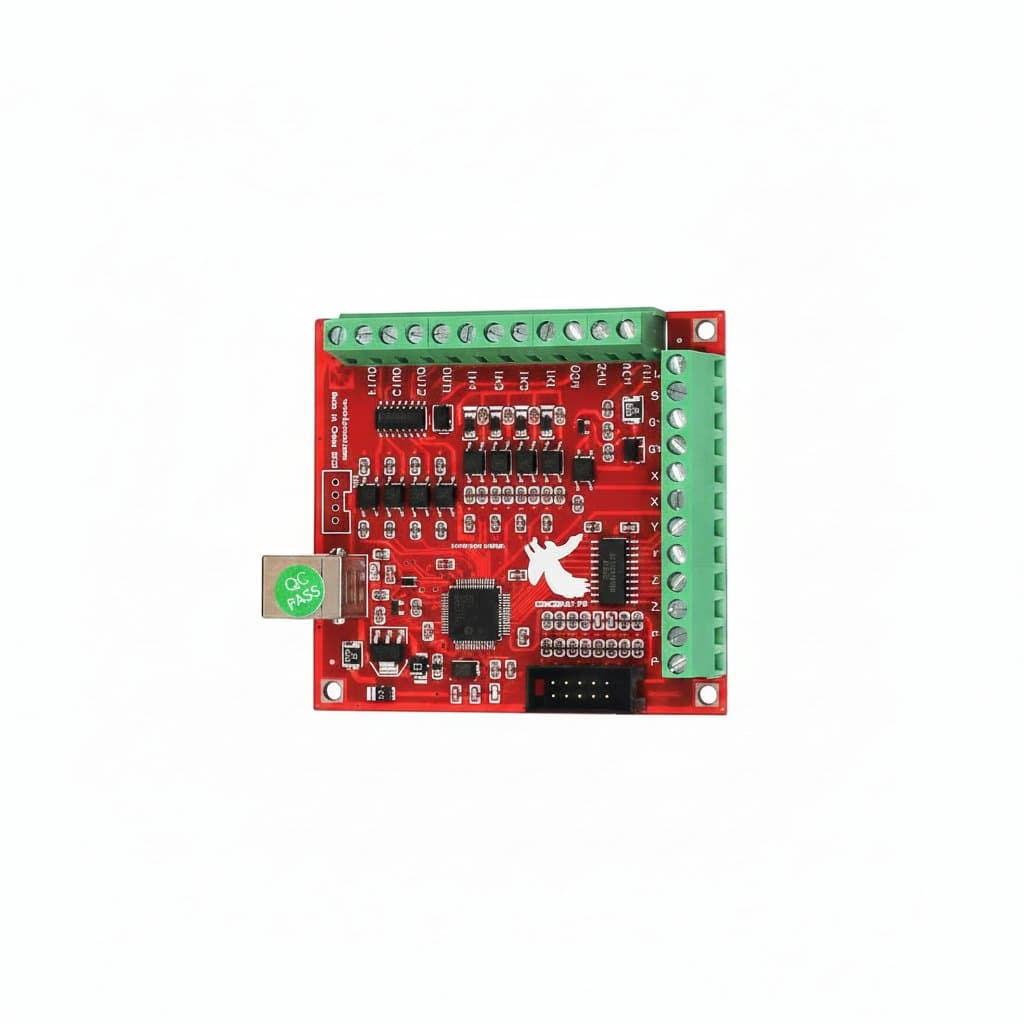 Breakout Board CNC USB MACH3 4-Axis Motion Controller for engraving and milling machines, featuring a 100Khz interface and drive connections.