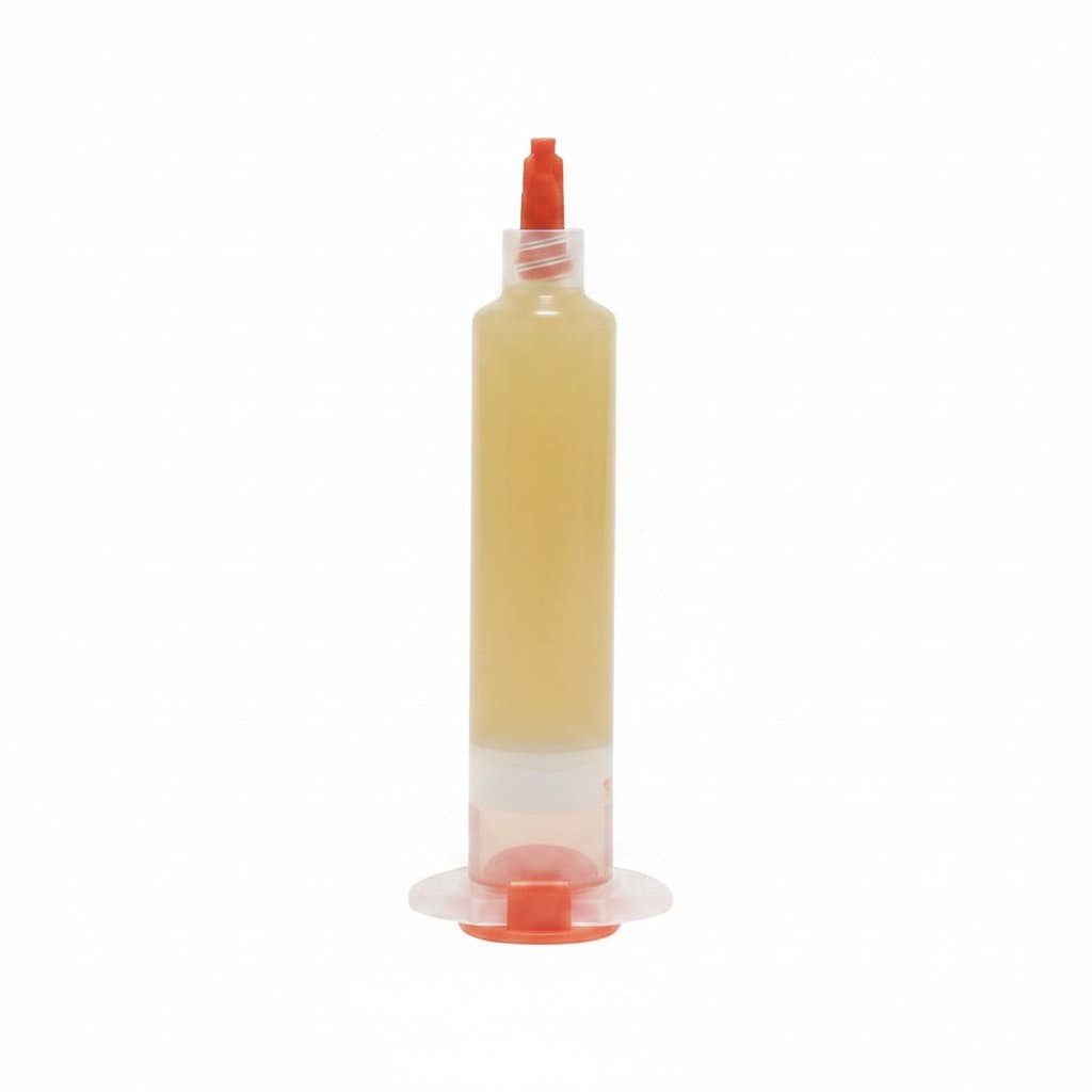 DSUNYK NC-223-ASM 10cc no-clean solder flux syringe for BGA and SMD PCB repair, a precision DIY soldering tool.