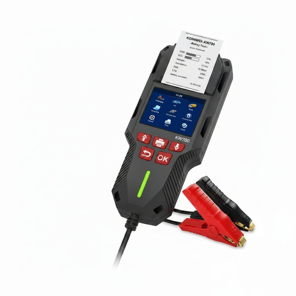 12V/24V Battery Tester with Printer | Cranking & Charging System Analyzer | 10-2000 CCA