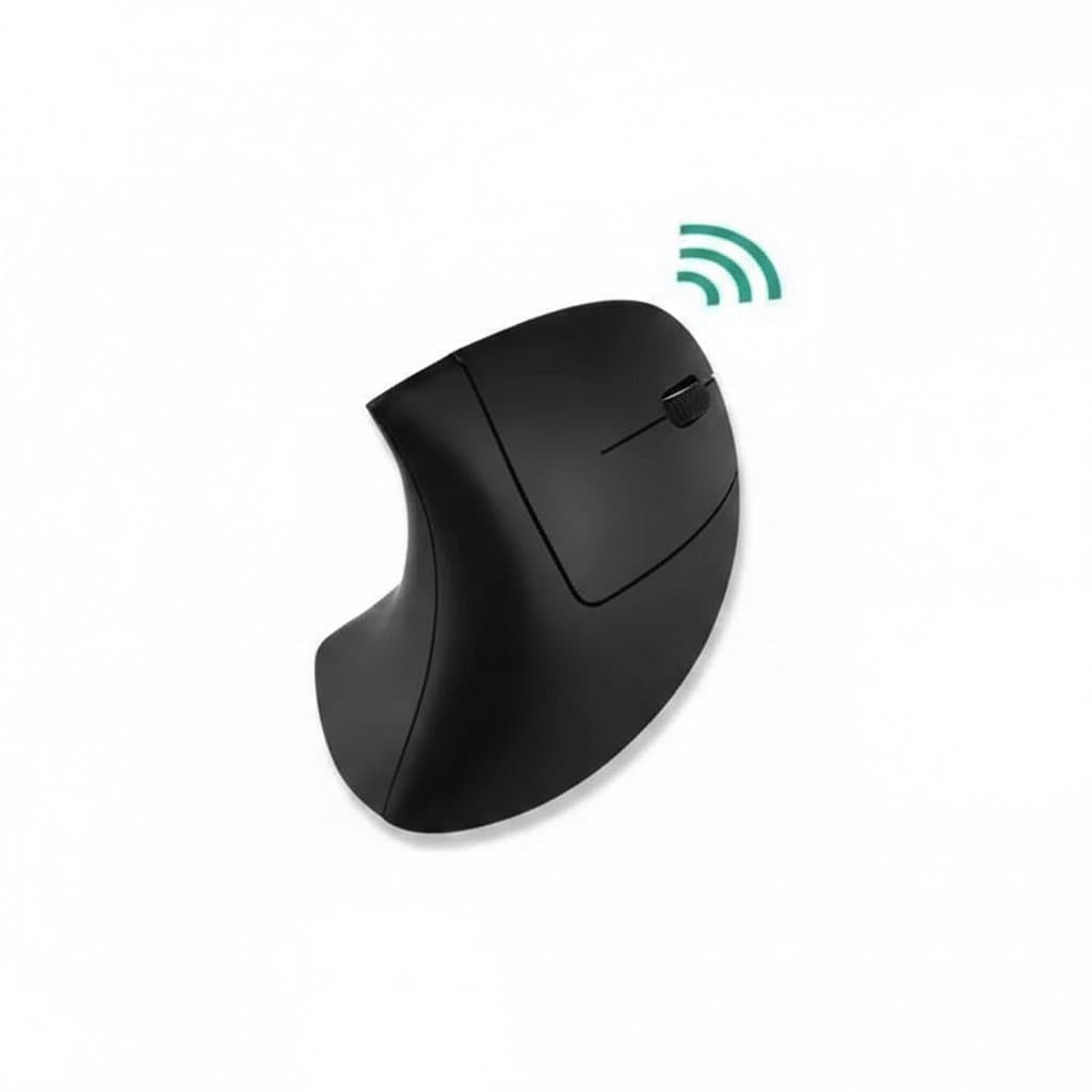 Ergonomic Wireless Mouse | Rechargeable Bluetooth & 2.4GHz | Silent Click for MacBook & PC