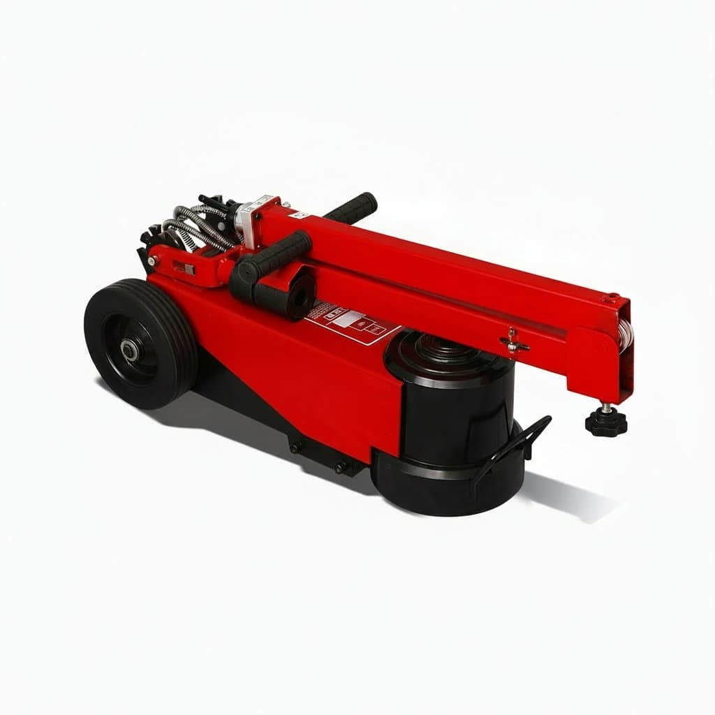 Professional 30T to 120T pneumatic hydraulic jack for heavy-duty trucks and commercial vehicles, featuring a durable steel frame and air-powered pump.