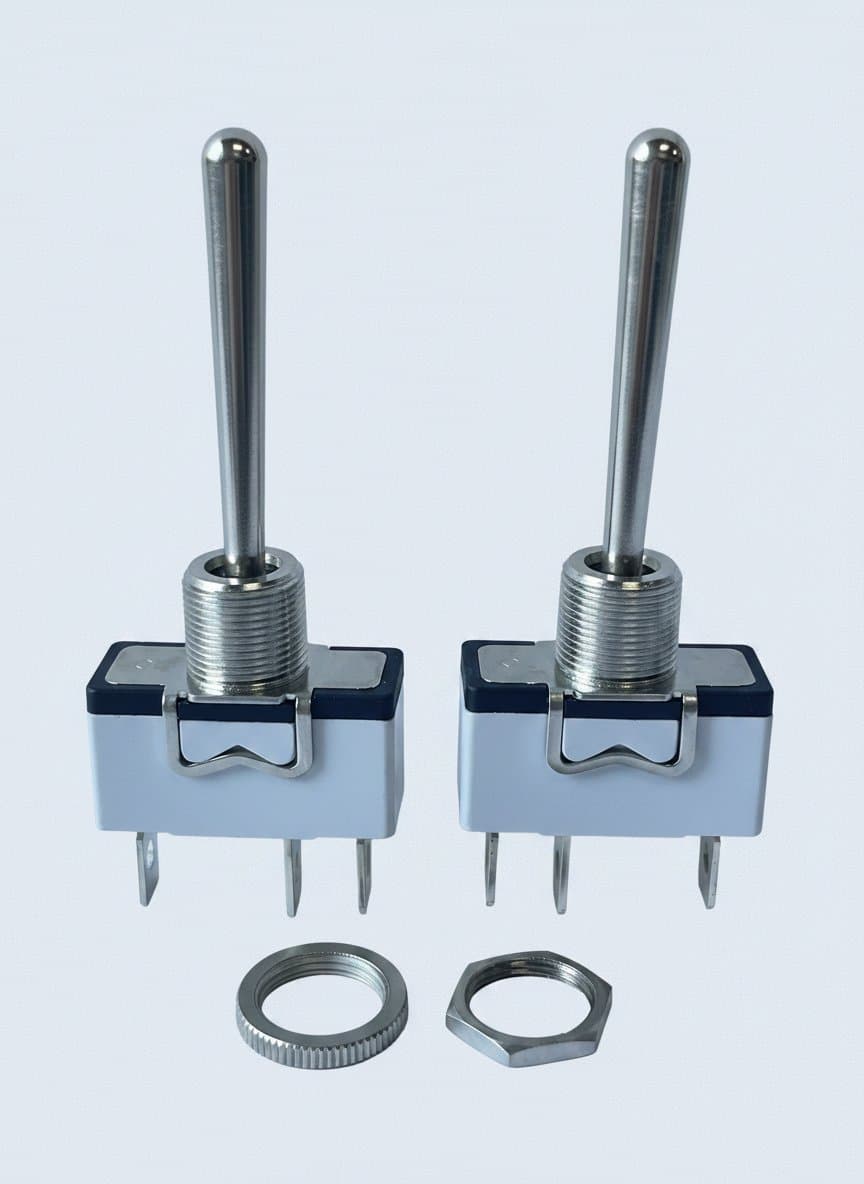 1pcs 637H-5 APEM three-foot, three-position bilateral reset rocker switch 637H/2-5 rocker switch with extended rocker - Image 1