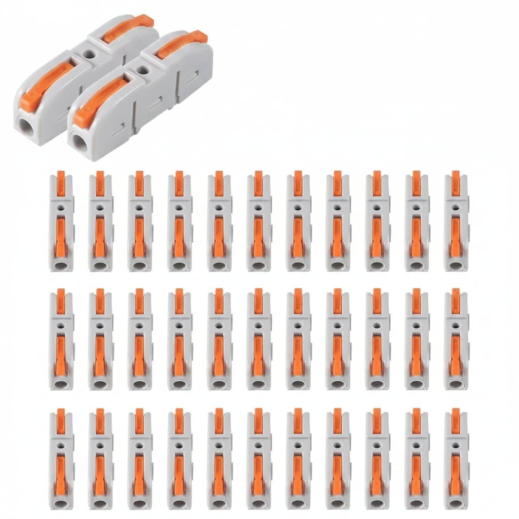 Lever-Action Wire Connectors | 20, 34, or 50-Piece Kit | Quick-Splice Electrical Terminals