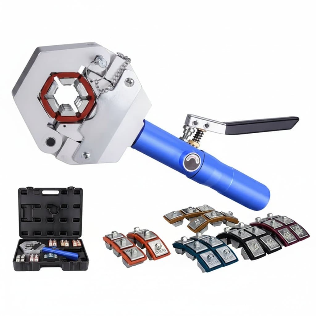 IG-71500 Hydraulic Hose Crimper Tool for barbed and beaded fittings, a compact, CE-certified industrial crimping machine.