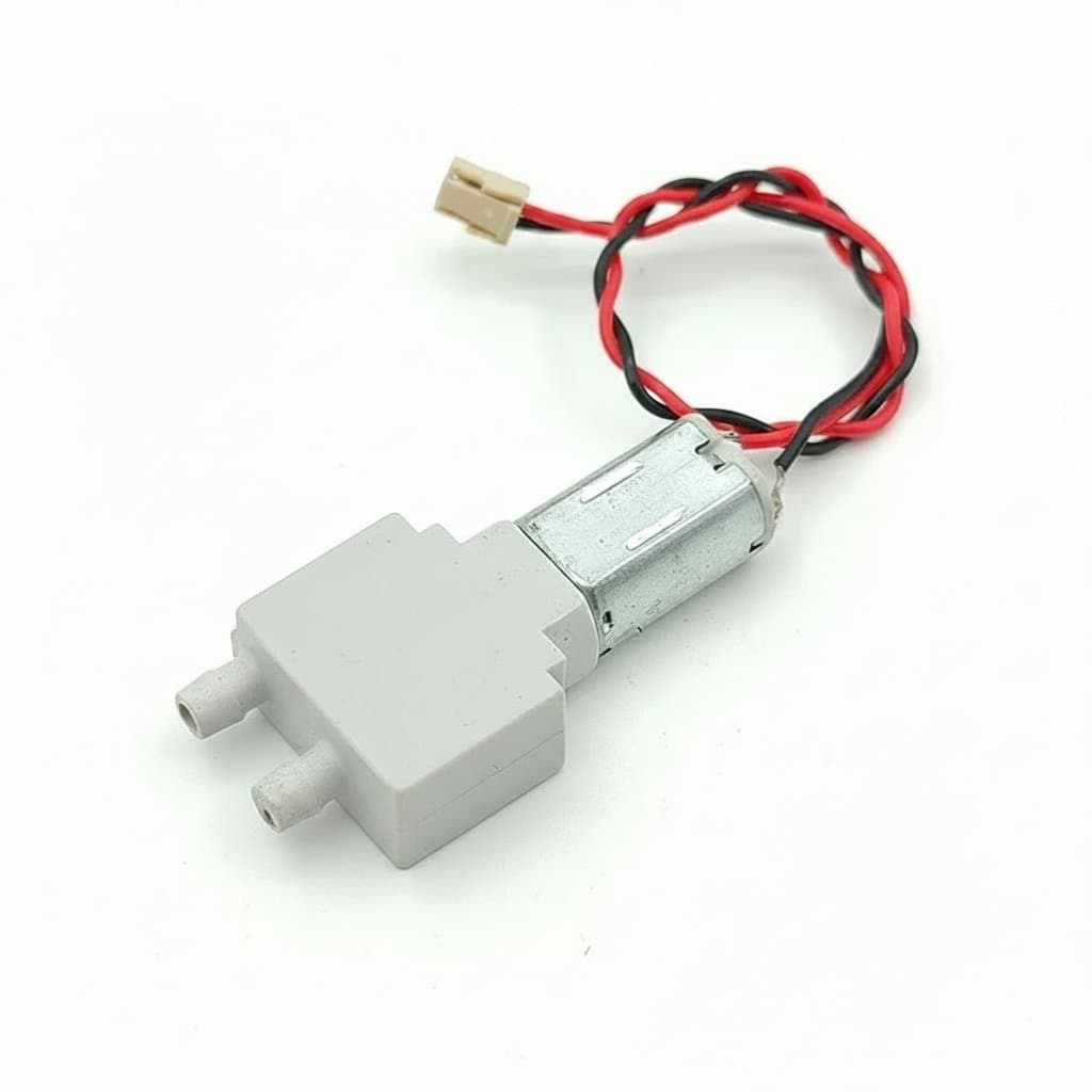 Mini self-priming diaphragm pump for liquids and vacuum applications, DC 3V-3.7V operation, micro size with M20 thread connections.