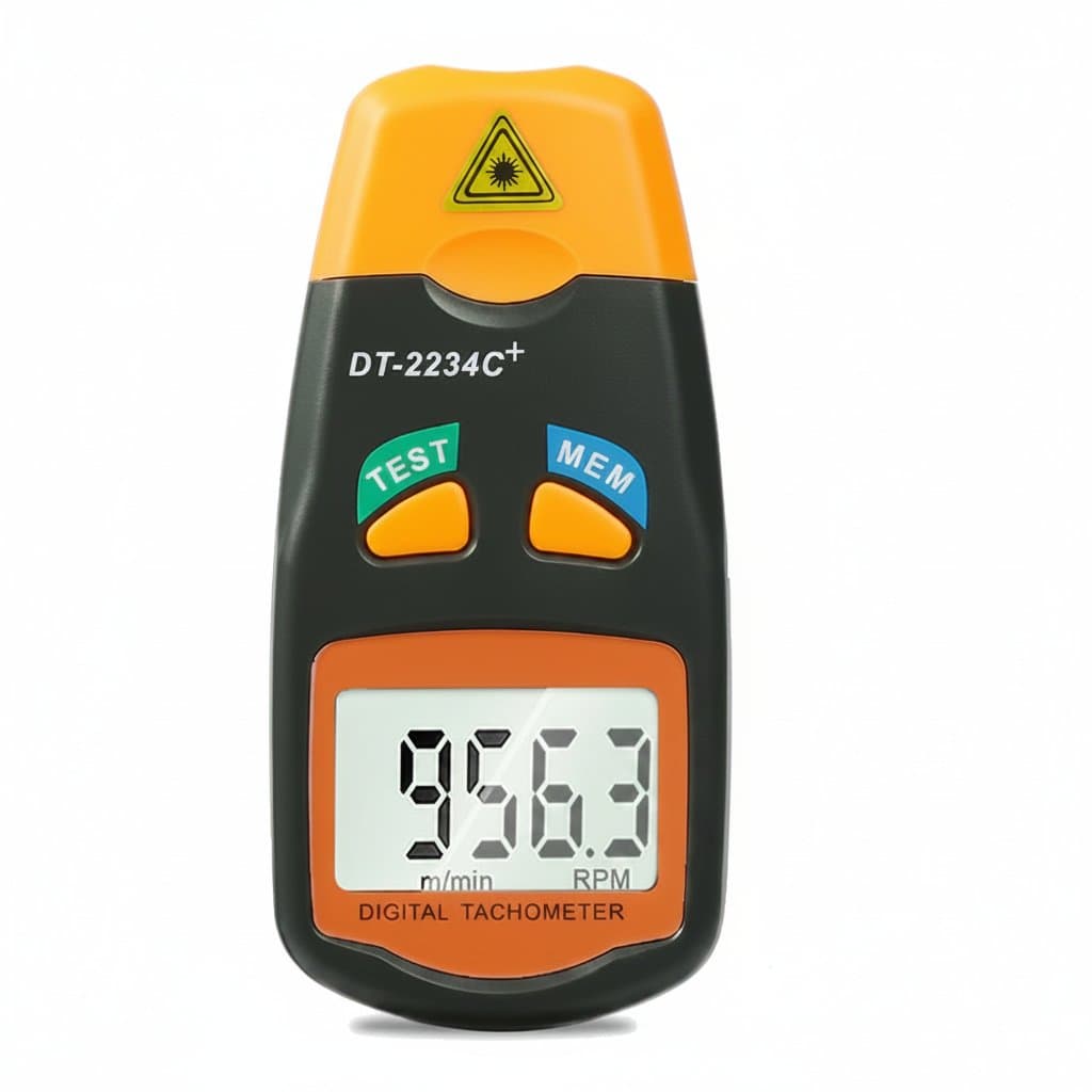 Digital Laser Tachometer | Non-Contact RPM Meter | 2.5-99,999 RPM Range