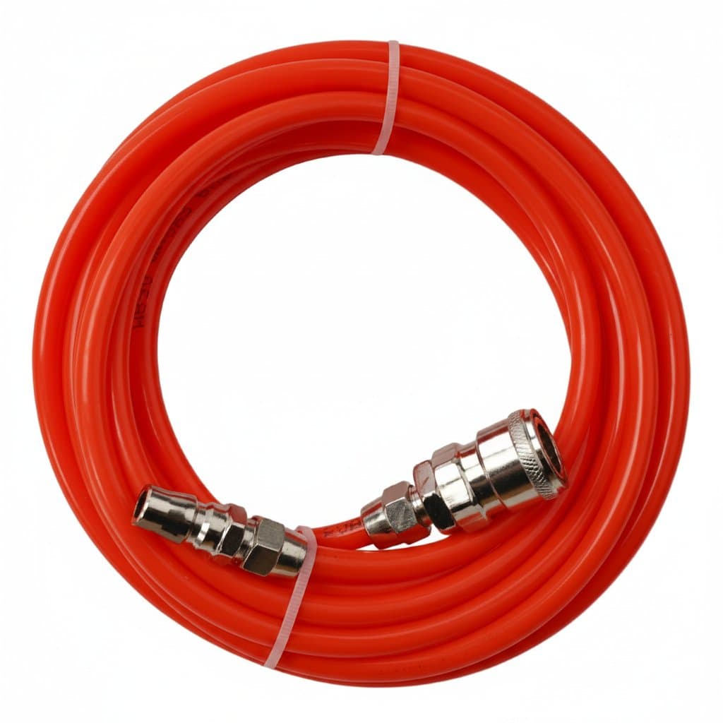 5x8mm Pneumatic Air Compressor Hose with Quick Connector, available in lengths from 5 to 30 meters for industrial tools.