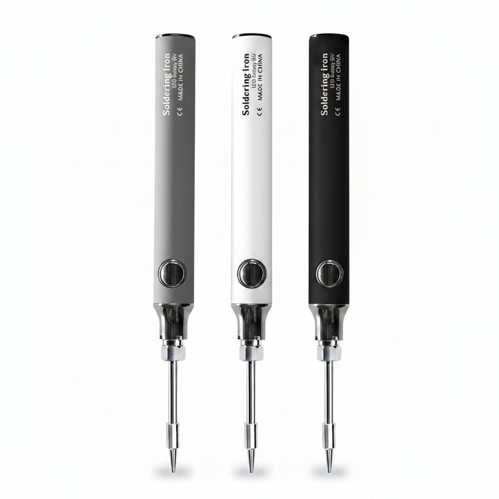 USB-C soldering iron with wireless charging, a portable 5V 8W tool for electronics repair and welding projects.