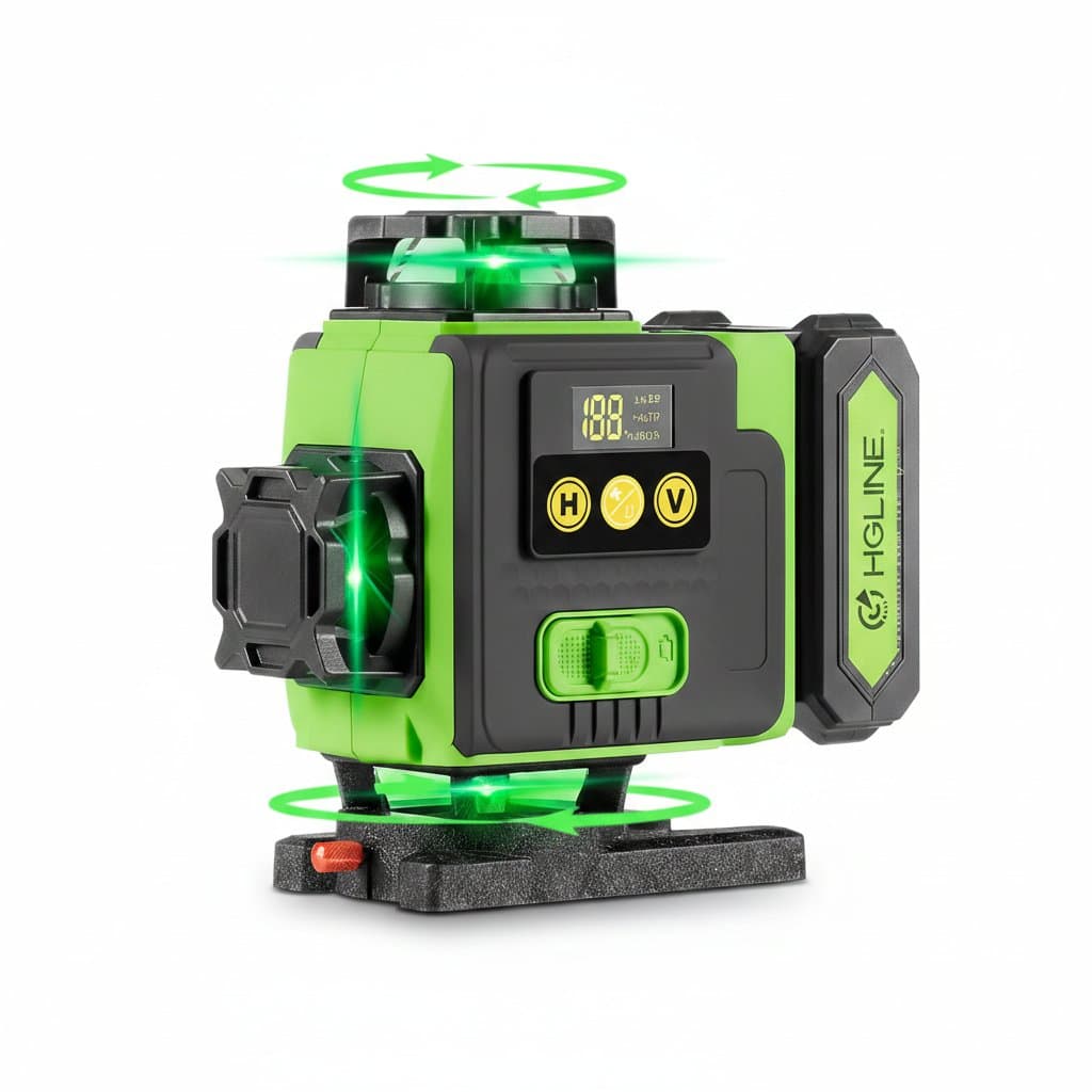 16-Line 4D Laser Level | Rechargeable with 2x6000mAh Battery | Automatic Leveling with Tripod - Image 1
