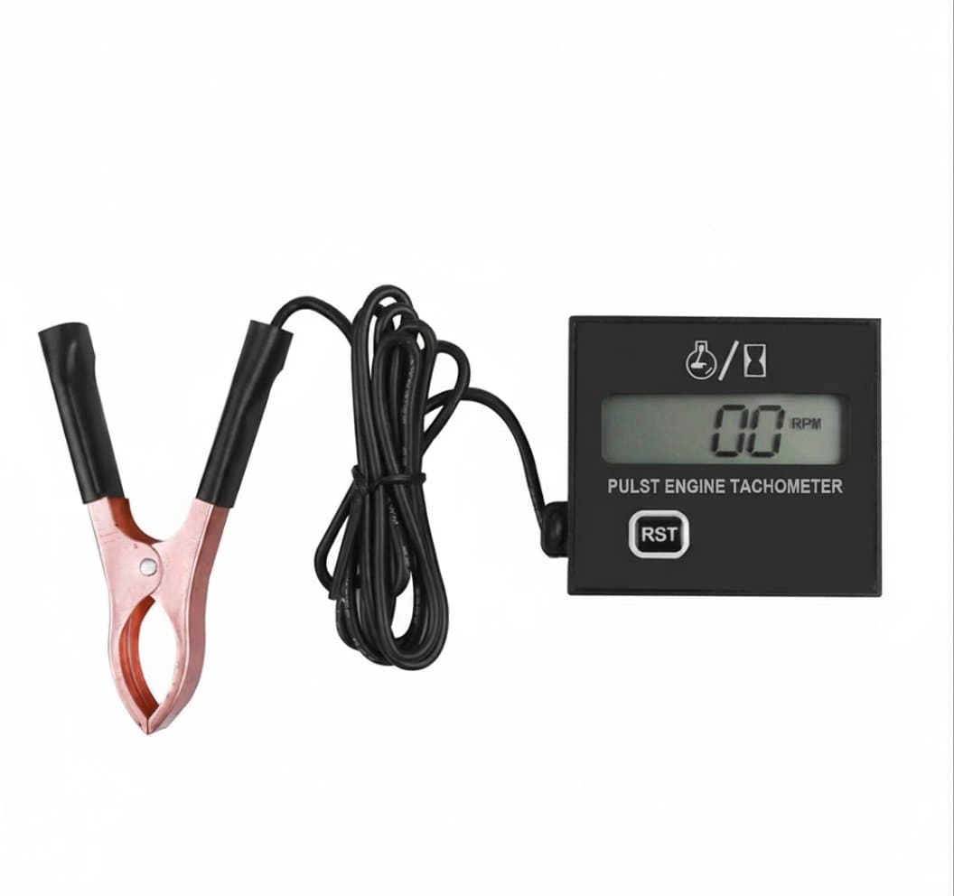 Inductive Tachometer | Digital Hour Meter for Small Engines | Waterproof, Clip-On