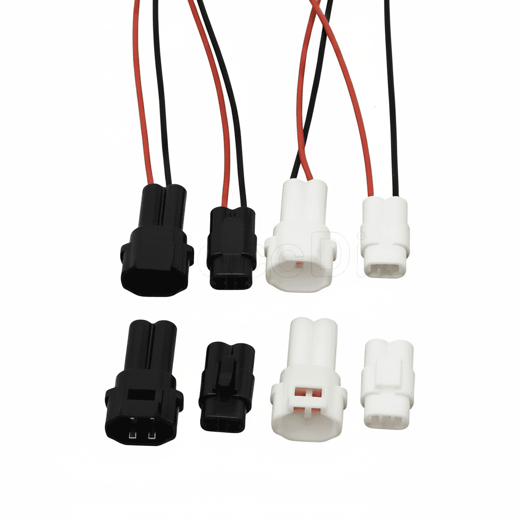 MT090 2-Pin Waterproof Automotive Connector | OEM-Spec Male & Female Plug Set