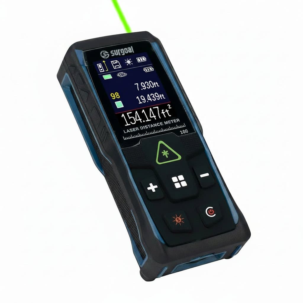 Laser Distance Meter | 100m Green Laser | Digital Level & Vibration Sensor