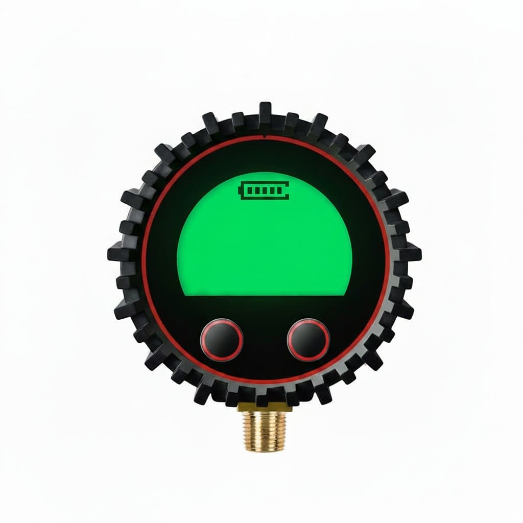 Digital Tire Pressure Gauge & Inflator | LCD Display with Backlight | 1/4" NPT, 1/8" NPT - Professional Grade Tool