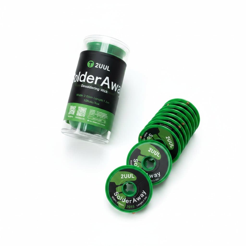Desoldering Wick | 2.5mm x 1.5m Solder Braid | 10-Pack for PCB Repair - Professional Grade Tool