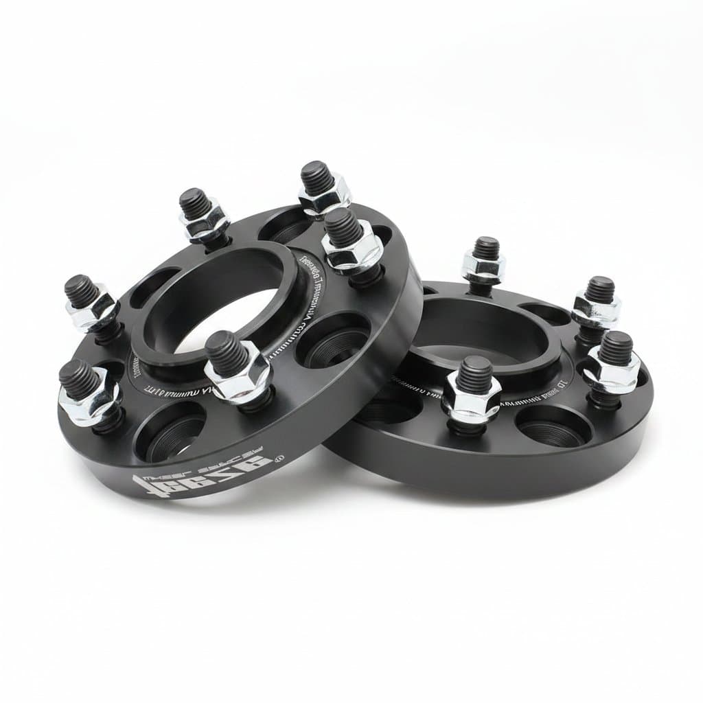 A pair of PCD 5x120 CB 72.6 wheel spacers designed for Land Rover Defender and Discovery models.